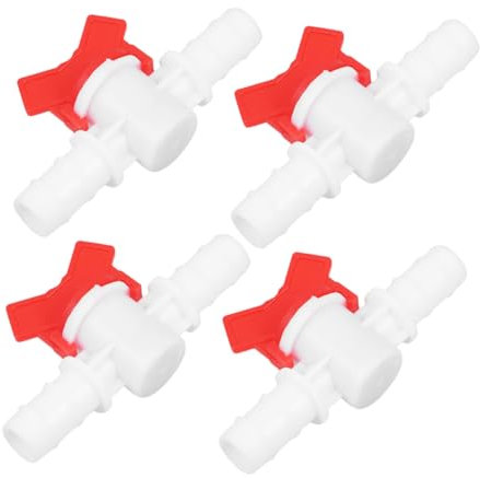 VICASKY 4Pcs Barbed Ball Valve Quick Connect Shut Control for Garden Hose Drip Irrigation Aquariums Easy Setup Targeted Watering