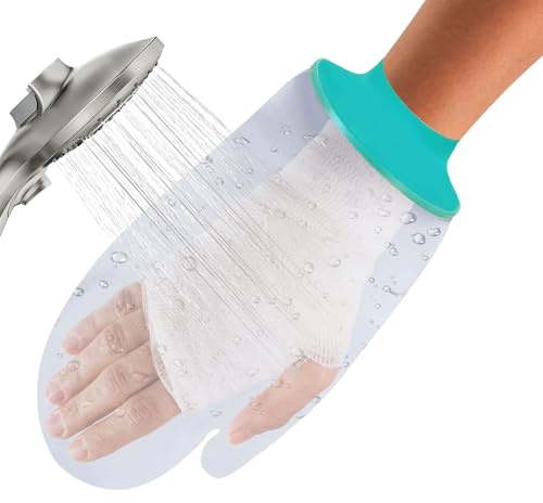 Waterproof Hand Cast Cover for Shower,Soft Comfortable Waterproof Cast Cover,Waterproof Hand Protector for Showering,Reusable Elastic Cast Bag for Bandage, Wound Care Supplies