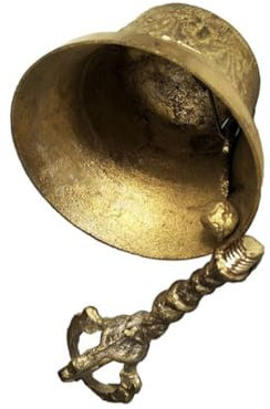 NOLITOY Kupfer Handglocke Klein Verschleißfest Rostfrei Für Tempel Wohnzimmer Und Familien Ahnentafeln Handgehaltenes Metallrufgerät