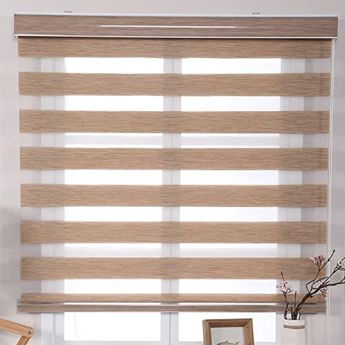 Tenda a rullo diurno e notte, a doppio strato, filtrante per la luce, per finestre e porte, traslucida, per la privacy, con accessori (W110 x H200 cm)