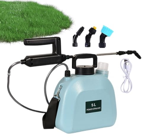 Pulverizador eléctrico a presión de Agua, para jardín, retráctil con 3 boquillas pulverizadoras, telescópico