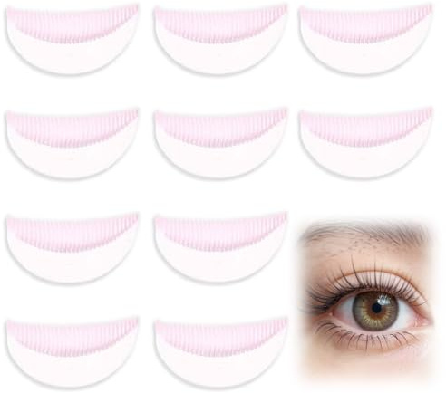 LACHT 10 Cuscinetti Per Lifting Per Ciglia, 3 Misure, Autoadesivi, In Silicone Rosa, Permanenti, Riutilizzabili, Per Saloni E Casa.