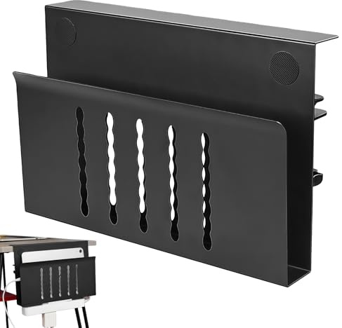 30 × 20 × 4,1 cm. Soporte de escritorio para ordenador portátil: soporte lateral, soporte lateral para ordenador portátil, para oficina y oficina en casa en negro (sin soporte para bolígrafos)