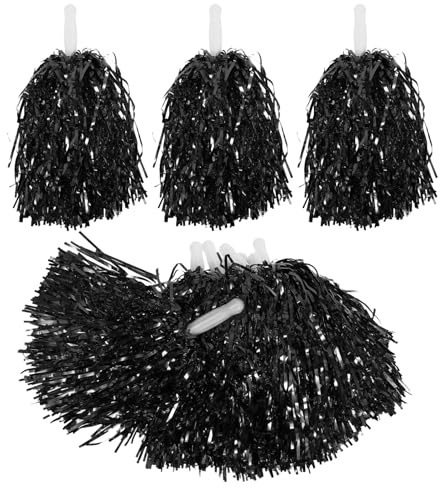 Abaodam 12pièces Pompons de Cheerleading Réutilisables pour Supporters Événements Sportifs Soirées Dansantes Légers et Faciles à Utiliser