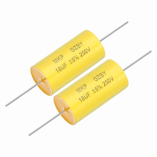QUARKZMAN 2 Stück 18uf Frequenzweiche Kondensator 250V Axial Audio Lautsprecher Crossover MKP Folien Kondensator