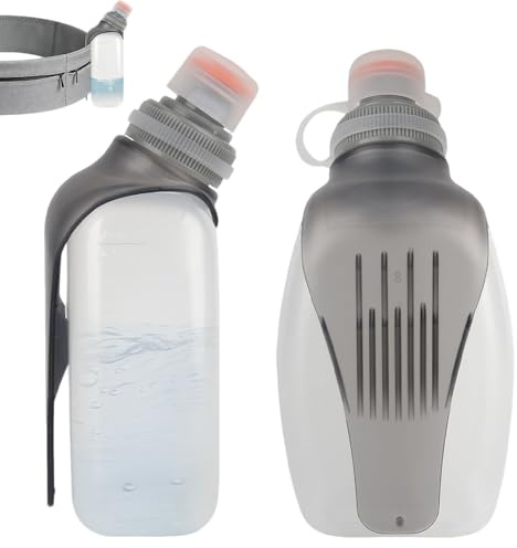 SKJJM 2 Pièces Gourde Running, 250ml Flasque Running, Bouteille Sport avec Clip Arrière, Sans BPA, Étanche Bouteille D'Eau, Bouteill pour Jogging Camping Randonnée Fitness