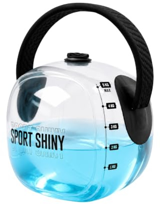 Venteo - Poids Musculation Aqua Dynamic | Kettlebell Ajustable à Remplir d'eau | Charge Réglable 1 à 5 kg | Poignée Ergonomique | Musculation Maison, Cardio et Renforcement | Fitness Materiel