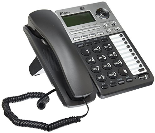 AT&T ML17939 2-Line Corded Speakerphone with Caller ID, Digital Answering System, Speakerphone, Black – Small Business Office Phone