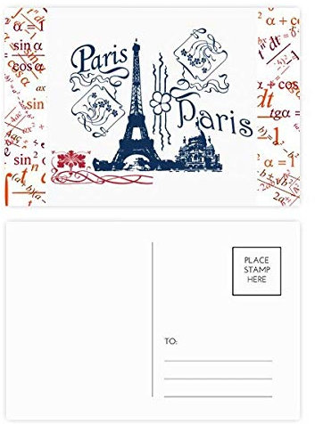 Postkarten-Set, Motiv Eiffelturm, Frankreich, Paris, 20 Stück