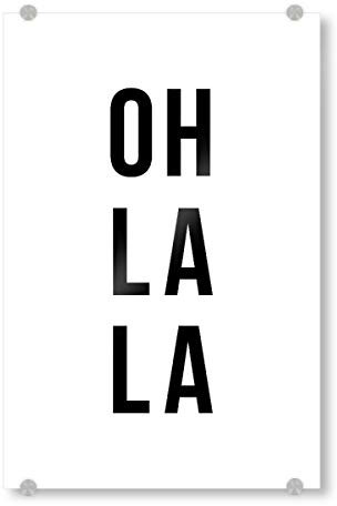 artboxONE Acrylglasbild 30x20 cm Typografie Oh La La ! Bild hinter Acrylglas - Bild oh la la Badezimmer küche