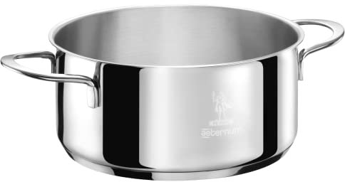 Aeternum Casseruola 2 manici, Acciaio Inox, Adatto anche all'induzione, diametro 20 cm, La Divina