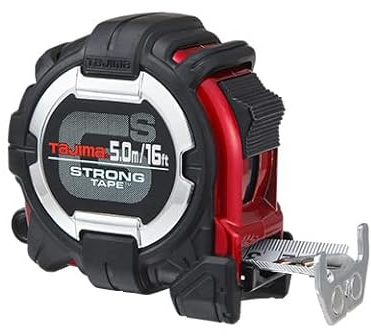 TAJIMA GS-MC165MBW - Misura a nastro con clip compatibile e gancio magnetico cornuto, 5 m x 2,5 cm