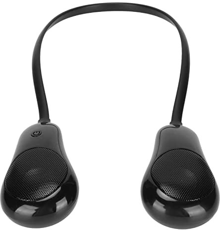 Neckband Bluetooth Speaker, Hands Free Wireless Wearable Speaker, True 3D Stereo Sound Around The Neck Speaker, Portable Neck Bluetooth Soundwear for Home Outdoor(black)