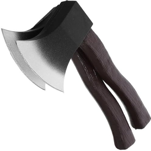 Alipis Halloween Axe Toy: 2PCS Realistic Foam Axe Hatchet Props - Fake Axes for Halloween Cosplay Party Fancy Dress Costume Accessories