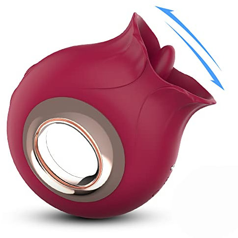 Víbratore con 9 Modalità di Aspirazione e 9 di Vibrazione, per Capezzoli Baciare Ventosa Sesso Orale Giocattoli per l'orgasmo Clitorideo, Claret