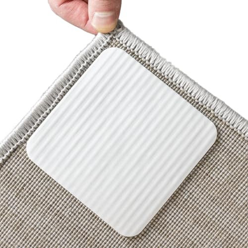 Cradonn - Teppich Antirutsch Pads für alle Größen & Flächen (8er Pack) - Teppich Antirutschunterlage Teppich-Stopper, Anti Rutsch Teppichunterlage, Antirutschmatte - rutschfeste Unterlage Kinderzimmer
