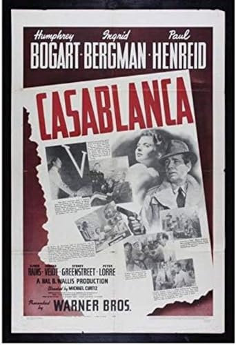 Poster Casablanca Vintage Filmplakat Wandkunst Bilder Poster Und Drucke Filmstills Leinwand Malerei Kunst Wand Home Decor 50X70Cm Kein Rahmen