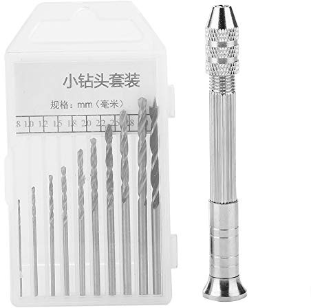 Mini Hand Drill, Small Hand Drill, Small Drill, Micro Drill Bit Set, DIY Steel Wood Drill, Mini Hand Drill Set, Small Hand Drill for Jewelry, Delicate Manual Work