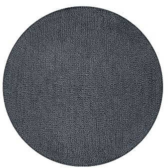 OLIVO.Shop | Galaxy Runde Badematte, rutschfest, kurzer Flor, saugfähig, weiche Mikrofaser-Baumwolle, maschinenwaschbar (Grau, 55 cm)