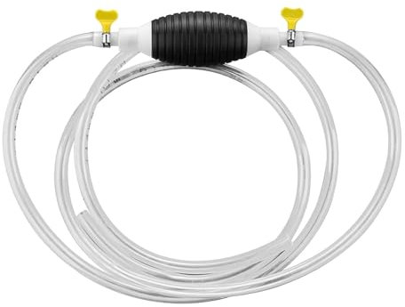 Multifunktions Flüssigkeitssauger 2024 Aktualisierung Handpumpe Benzinpump Umfüllpumpe Kraftstoffpumpe Handpumpe Wasser mit Schlauch und 2 Schlauchschellen für Auto Boot Motorrad Haushalt (1-3M)