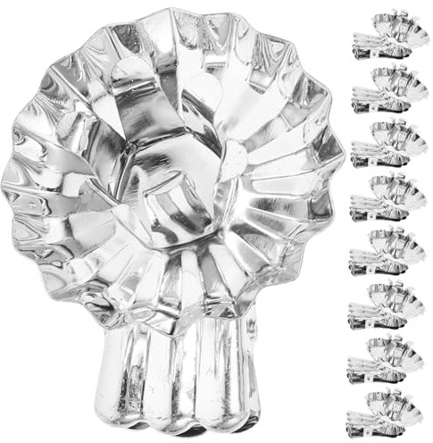 TOGEVAL 36stücke Teiliges Silberfarbene Metall-kerzenklammern Blumenförmig Weihnachtsbaum Kerzenclips Weihnachtskerzenhalter Party Dekoration