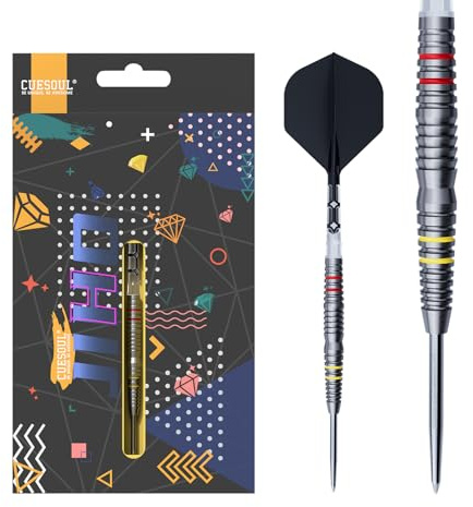 CUESOUL JIHO D1to D4 (21g/22g/23g/24g/25g/26g) Stahlspitze 90% Wolfram -Dart mit einem einheitlichen ROST T19 -Flug festgelegt