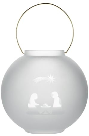 Räder Glaswindlicht Krippe, gefrostetem Glas