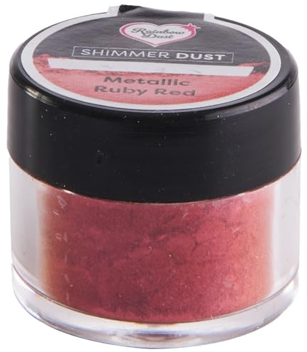 Rainbow Dust Schimmer, Metallisch Rubinrot - 3 g