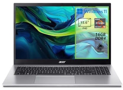 acer Aspire Go 15 AG15-42P-R5UW PC Portatile, Notebook, Processore AMD Ryzen™ 5625U, RAM 16 GB DDR4, 1024 GB PCIe NVMe SSD, Display 15.6 FHD, Scheda Grafica AMD Radeon, Windows 11 Home, Silver