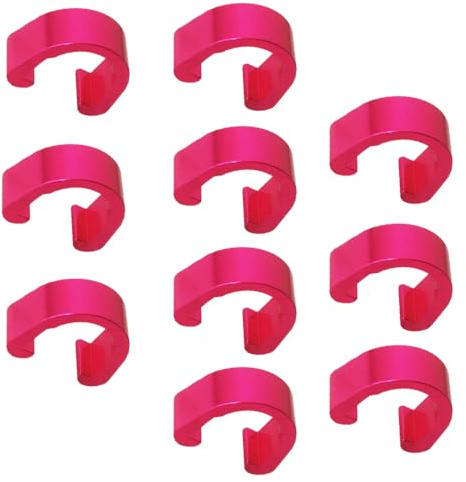 Pirhosigma Pink 10 PCs Bike C-Clips Clamps Metal U-Clips Buckle Brake Cable derailleur Shifter Cable Guides Gear Cable Housing Hose Aluminum Alloy MTB BMX Mountain Bicycles