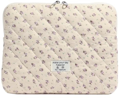 GSenhui Puffy Laptop Hülle Sleeve Case für 11-15 Zoll Laptoptasche Florale, Kompatibel mit 13.3-13.6 MacBook Air/Pro Case Notebook Hülle Aesthetic ipad Tasche für MacBook Pro