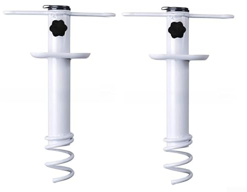 CWOQOCW Ancrage au sable pour parasol de plage avec 3 vis en spirale, base de parasol en fer robuste pour poteau de 3,2 cm, résistant au vent jusqu'à 87 km/h