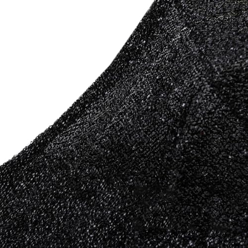 Anevous Glitzer Stoff,Funkelnder Lurex Stoff mit Grobem Garn,Glitzernder Textilstoff,Glänzender Dekostoff für Kleidung,Bühnenkostüme,Fasching,DIY Handarbeit und Party Dekoration,100 x 160cm,Schwarz