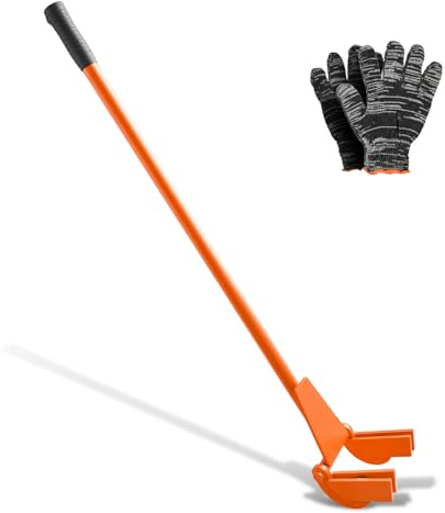 VEVOR Pallet Buster Too with 45‘’ Carbon Steel Handle, Heavy Duty Wrecking Pry Bar, Articulating Head Deck Board Removal Tool for Non-Damaging Wooden Pallet & Deck Removal