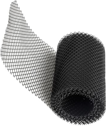 Hohopeti Griglia per Grondaia in ABS 600X15 CM, Rete di Protezione Anti Foglie e Detriti per Tetti, Balconi e Aree Verdi, Rotolo di Rete Plastica Tagliabile per Copertura Drenaggio Esterno