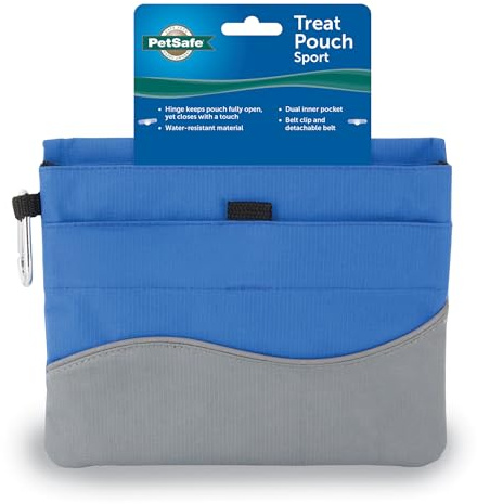 PetSafe Dog Treat Pouch Sport, Cadet Blue, Standard, 7.5 in L x 6.5 in H