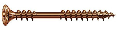 SPAX T-Star Plus 25479004506022 Facade Screws Stainless Steel A2 4.5 x 60 mm Pack of 100 Reduced Raised Countersunk Head Fixing Thread 4CUT Antique