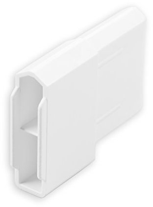 DIWARO® 1 Paar Endstabgleiter | Größe 28mm x 12mm | Farbe braun,grau oder weiß | Material Kunststoff | für Endleiste, Endschiene, Winkelendschiene | Rolladenpanzer, Jalousie, Rollo (weiß)