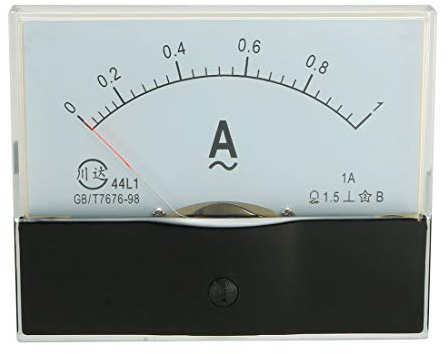 Amperometro di corrente analogico a pannello rettangolare 44L1-A AC 1A