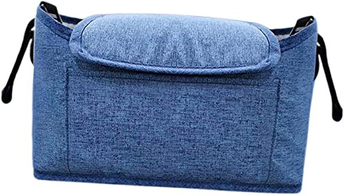 Kinder-Baby-Buggy-Hängetasche, Kinderwagen-Organizer, Tasche, Flaschenhalter, Buggy-Zubehör, große Kapazität, Blau