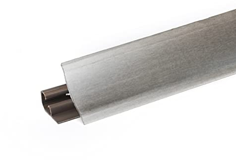 DQ-PP Barre d'Angle 3 m | Titane | 23 x 23 mm | PVC | Barre de Cuisine Plan de Travail Baguette de Finition Murale