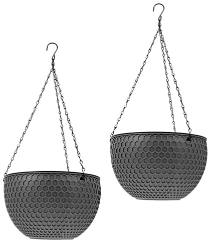 Cabilock 2pièces Paniers Suspendus Plastique pour Plantes Cache-Pots Nid Abeille pour Jardin Et Décoration Murale pour Fleurs Et Plantes Succulentes Modèle