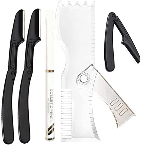 FRCOLOR Werkzeug Bartpflegeset Männer Schnurrbartpflege Trimmwerkzeug Bartkamm Bartstift Wiederverwendbare Klapprasierer Bartrasierer Schnurrbartgeschenke Transparent 5St Spezialwerkzeuge
