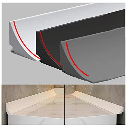 Barre De Seuil De Douche Barrage D'Eau,Seuil De Douche,Barriere De Douche Anti DéBordement,BarrièRe Eau Douche,BarrièRe De Douche,Joint Porte Douche,Pour Cuisine,Salle De Bain,Noir,1m