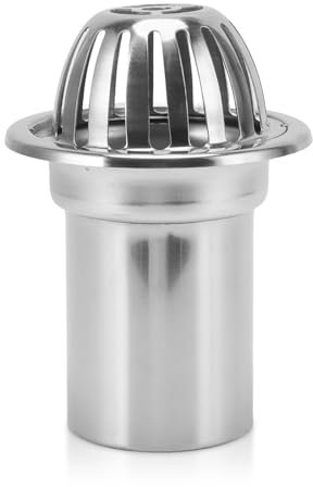 Buachois Roof Floor Drain, Round 3in/4in/5in Stainless SteelOutdoor Roof Floor Drain, Large Displacement Non Blocking Floor Drain Grate for Roof Balcony(3in)