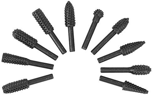 Juego de Fresas Rotativas de 10 Piezas Lima de Escofina Eléctrica, Brocas Para Tallar Madera, Moler, Pulir, Tallar y Pulir Superficies de Madera Para Taladros Eléctricos, Herramientas Neumáticas y Amo
