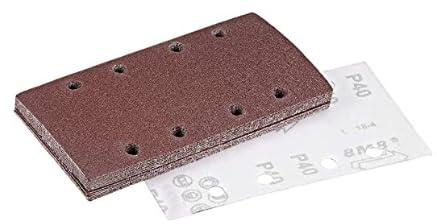 MACHSWON 40 Grit Sanding Sheet Sander Sandpaper Hook and Loop Pads 8 Hole 15pcs for 1/3 sander