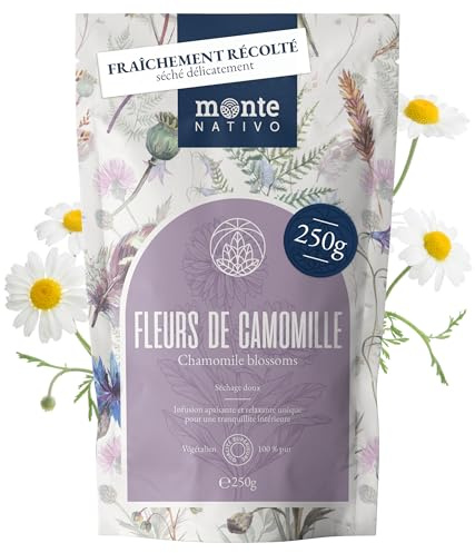 Kamillentee lose Monte Nativo (250g) - Kamillenblüten getrocknet | naturrein und ohne Zusatzstoffe - Aromatischer Kräutertee für einen köstlichen Aufguss