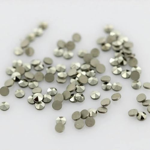 Runde Form, flache Rückseite, loser Markasit-Stein für Schmuck, Großhandel mit Natursteinen, 0,9–2–1,4 mm (500 Stück)