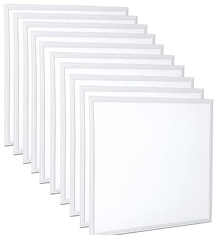 Pack of 10 LED Panel Light 600X6O0 MM Square 48W Flat RECESSES Office Hospitals Lights Tile Cool White Decor 4320 Lumen with Driver